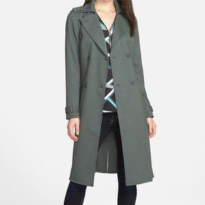 Trouve Olive Green Light Trench Coat